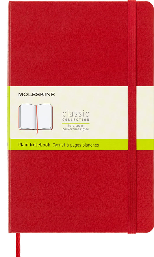 Moleskine colored notebook (Large, Hardcover, blank) red
