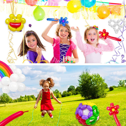 HYKJNBW Magic animal twisting balloons, perfect for wedding and birthday party decorations, 100 pieces (Gold)