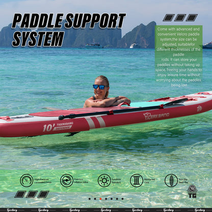 TIGERXBANG Inflatable SUP Boards Stand Up Paddleboarding 305x80x15cm with high-quality SUP accessories, Allround paddle boards for adults/kids, Defender Collection Pink