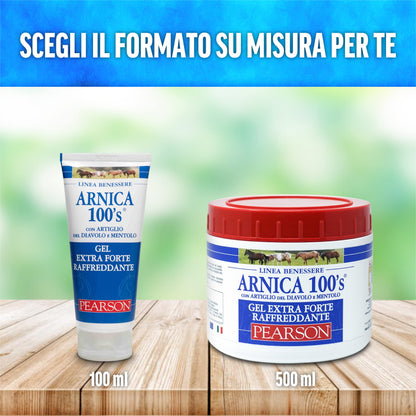 ARNICA 100'S - Arnica for horses, cooling gel Extra Forte by Pearson [500ml]. Arnica Gel Forte, cream with devil's claw and menthol. Regenerating and relaxing ointment.