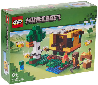 LEGO 21241 Minecraft The Bee Farm, Easter gift farm toy with buildable house & 21179 Minecraft The Mushroom House, toy for ages 8+, gift with figures of Alex, Mooshroom & Spider Jockey.