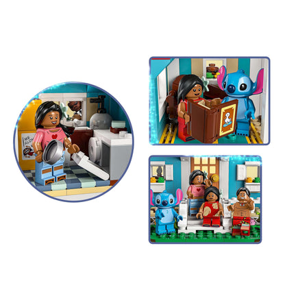 LEGO ǀ Disney The beach house from "Lilo and Stitch" - building toy with 6 rooms, observatory, spaceship, and 5 minifigures - birthday gift for girls & boys aged 9 and up and fans 43268