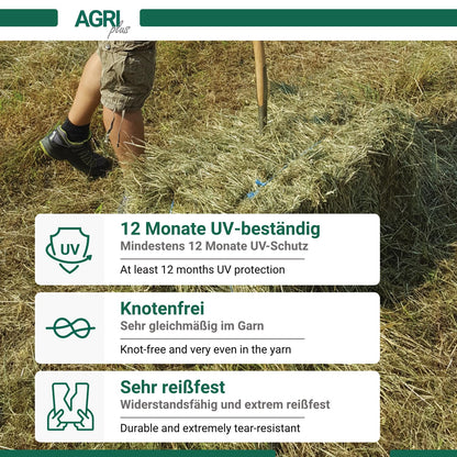 AGRI plus bale twine in Blue I 2 pieces of 5 kg each I 400 m/kg I High-quality twine for high-pressure bale presses I Durable agricultural twine made from PP I Weather-resistant, sturdy & tear-resistant