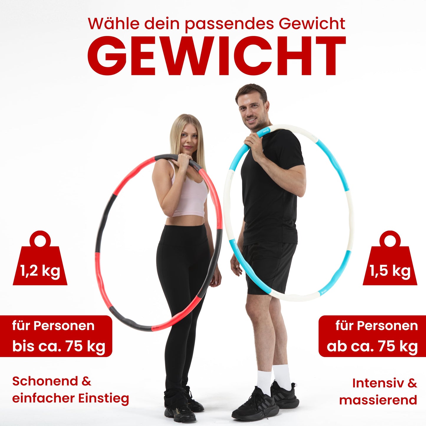 KIANA SPORTS® Hula Hoop for Adults includes bag and exercise plan [1.2 kg] - Stable German-made Hoola Hoop - Hullahub Hoop for Weight Loss - Gymnastics Hoop with waves