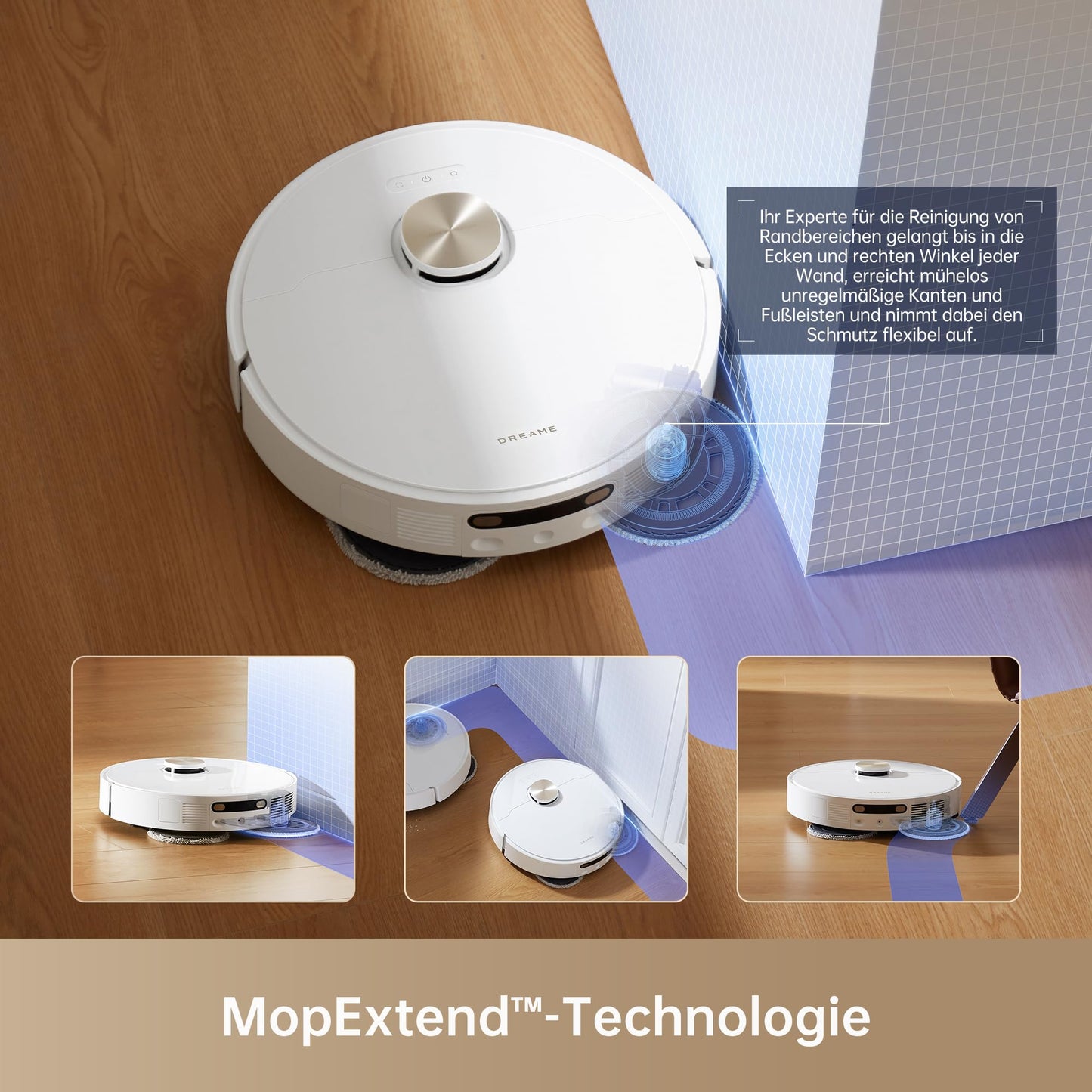 Dreamet L10s Pro Ultra Heat Robot Vacuum with Automatic Mop Cleaning with hot water, mop extension, 7,000 Pa suction power, dual mop and floor cleaning, carpet detection.