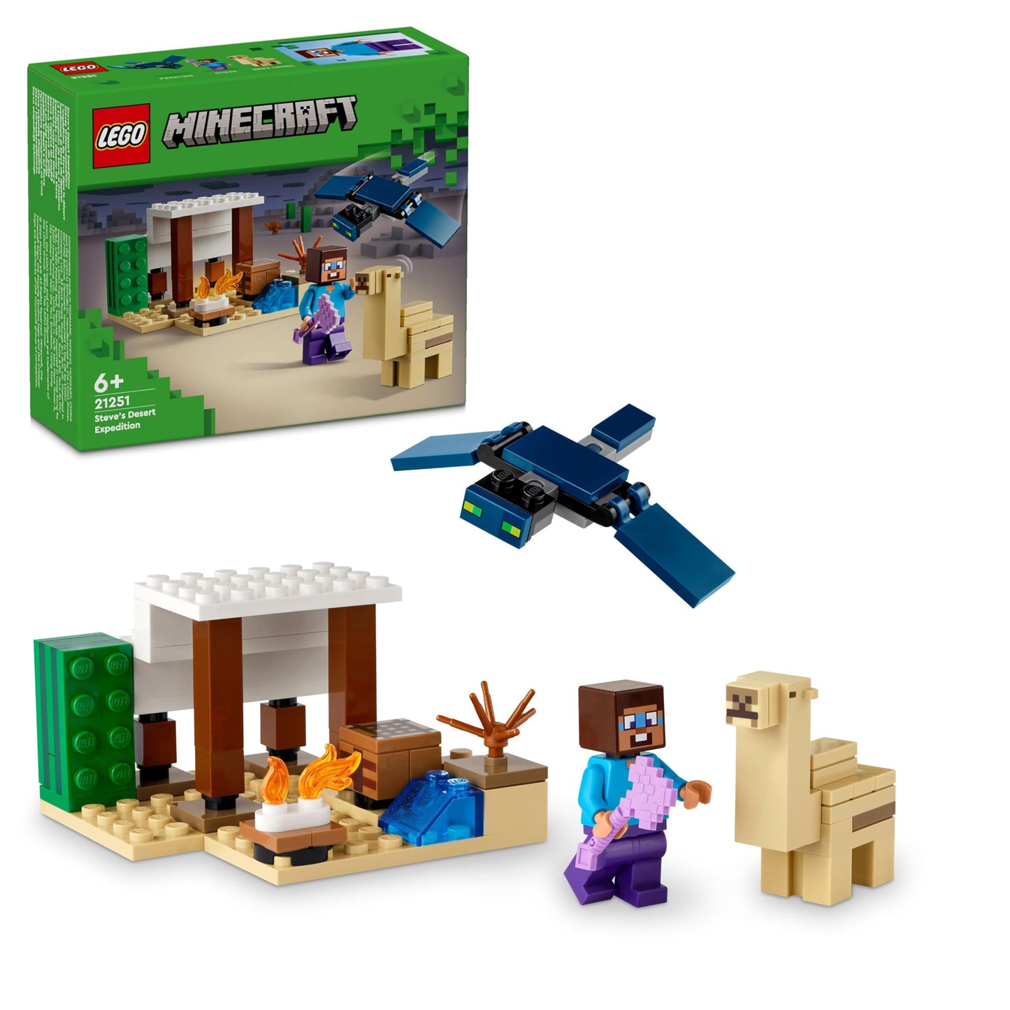 LEGO Minecraft Ambush at the Nether Portal, gaming toy in the Nether & Minecraft Steve's Desert Expedition, set for boys and girls based on the video game.