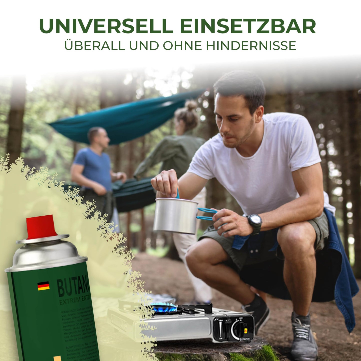 STAHLMANN® 28x Gas Cartridges 227g [Made in EU] - Butane gas cartridge with MSF-1a valve for camping stoves, grills, gas cookers, gas heaters, weed burners - Gas cartridges