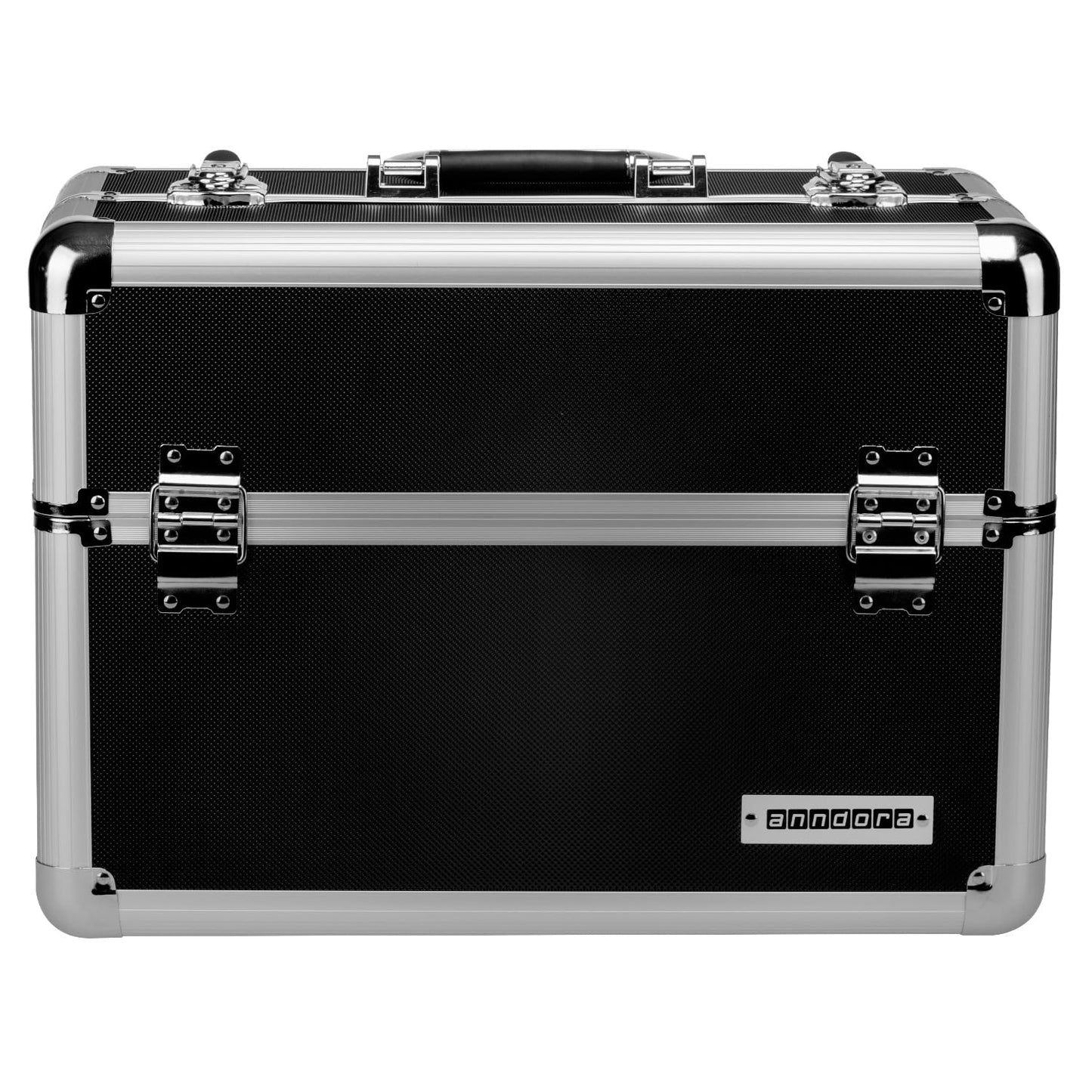 anndora tool box long - L 45 x W 23 x H 34 cm - universally usable - variable dividers - lockable - color black