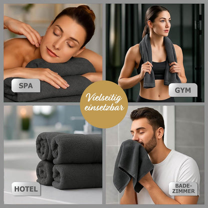 Class Home Collection Terry Guest Towels 30x50 cm - Set of 10 Guest Towels - Especially soft & absorbent guest towels made of 100% cotton with hanging loop - Bordeaux