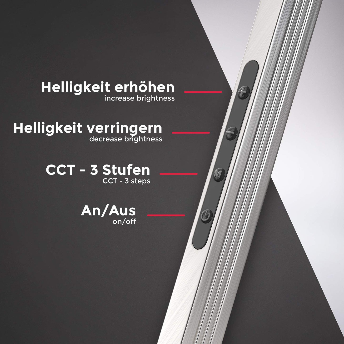 B.K.Licht - Desk lamp adjustable from warm white to cool white, swiveling, touch, clip-on lamp, clip-on light, bedside lamp, reading light for children, office lamp, reading lamp, 66.7x70.3 cm, Black