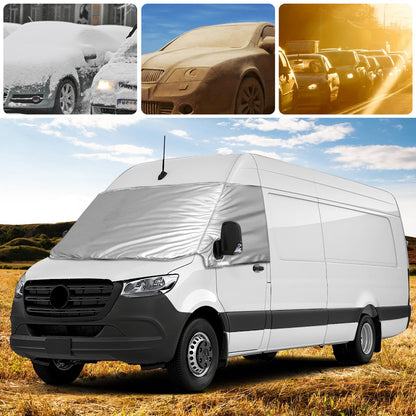 Windshield Wrap Cover Replacement for Mercedes Sprinter 2019-2023, Car Windshield Cover, 600D Luxury Sunshade Waterproof Snow-Ice Protection, Dust Cover