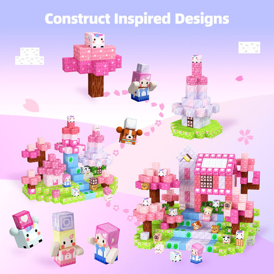 GobiDex Magnetic Building Blocks 100 Pieces - Unicorn Magnetic Tiles, Beautiful Magnetic Toy & Construction Set for Girls, Princess Gifts for Kids aged 3-4, 5-6, 7-8, 9-10 years
