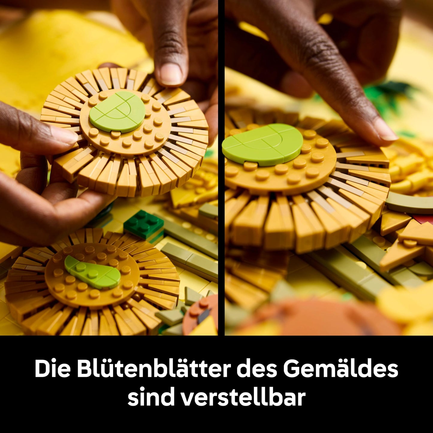 LEGO Art Vincent Van Gogh - Sunflowers - 3D flower painting with movable petals - Decor for living room or office - Building kit for adults - Creative gift idea for men & women 31215