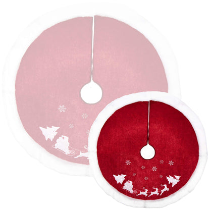 COM-FOUR® Premium Christmas Tree Skirt to Protect Against Pine Needles - Round Tree Skirt for the Christmas Tree - Base with Christmas Motif for Gifts and Decoration