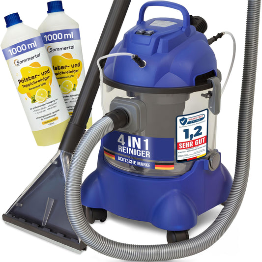 ALBATROS Hydro 7500 carpet cleaner + 2L cleaner - XXL upholstery cleaner, carpet cleaner wet vacuum - 1200 watts, 20l capacity, 22 kPa suction power - Rating: Very Good