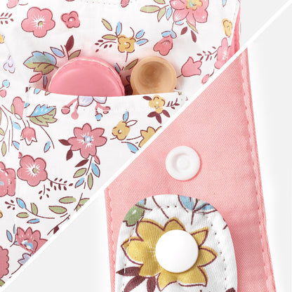 GAGAKU doll carrier for kids, adjustable straps, pink (peach blossom) - doll accessory for carrying dolls on belly.