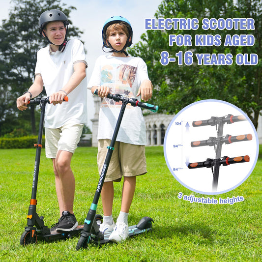 RCB R15 E-Scooter Children (8-12-16 years) - up to 20 km/h, Max. Range 16 km, Electric scooter foldable for children, Gift for children and teenagers.