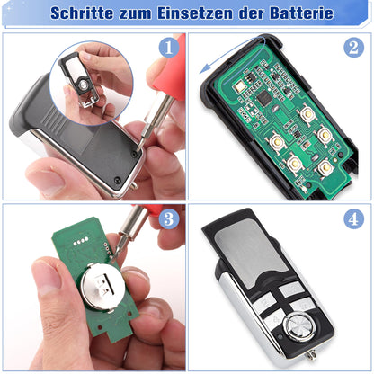 2 pieces garage door opener remote control compatible with Hörmann transmitters HSM4 HSE2 HS1 HS4 HSZ1 HSZ2 868 BS for Hörmann BiSecur SupraMatic ProMatic RollMatic RotaMatic garage door openers.