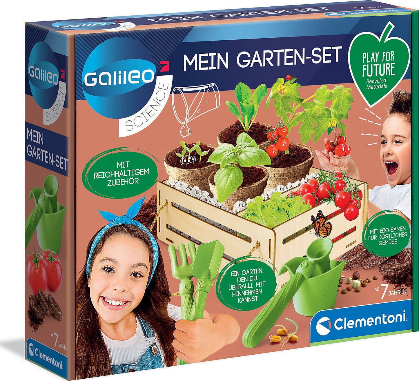 Clementoni Galileo Play for Future - My Garden Set, plant fan experiment kit, home science, botany & biology for kids 7+. 59207