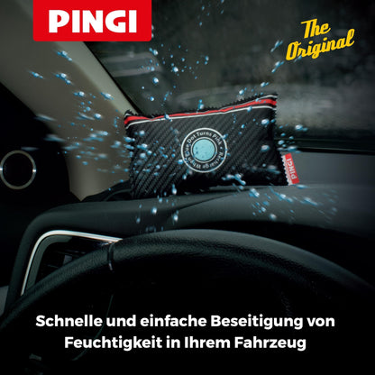 PINGI Dehumidifier for car and home, reusable dehumidifier bags 2 x 350 g. Silica gel fights moisture, condensation, odors. Leak-proof. Dehumidifier for homes and vehicles.