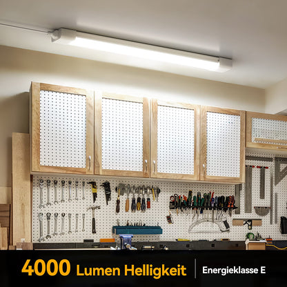 Anten LED moisture-proof luminaire 120cm, 36W 4000LM LED neon tube, neutral white 4000K moisture-proof lamp, IP65 waterproof batten luminaire, workshop lamp, cellar luminaire, ceiling luminaire for offices, warehouses, garages.