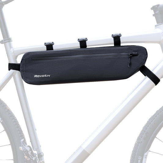 Rovativ® Bikepacking Frame Bag [46 cm] 100% waterproof - Bike bag for gravel bike and ultracycling [3.5 l]