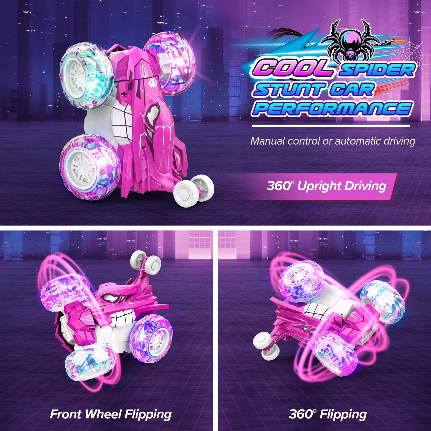 Dreamlandia remote control car for ages 3-9, gift for girls 3-10 years old. RC car monster truck game for ages 3-6. Easter gifts for kids.