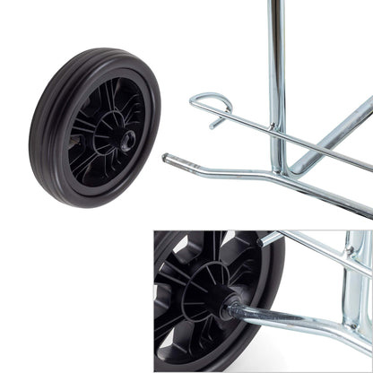 Andersen shopping trolley Scala with bag Vara white, 50 liters volume, steel frame.