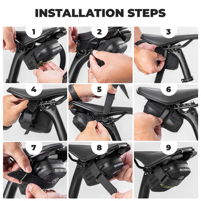 ROCKBROS bike saddle bag Mini Portable Bicycle Saddle Bag Compact Storage Bag Road Bike Mountain Bike Saddle Bag Bike Accessories