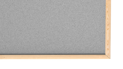 ALLboards light grey pin board with wooden frame 90x60cm cork board cork board pin board cork grey surface