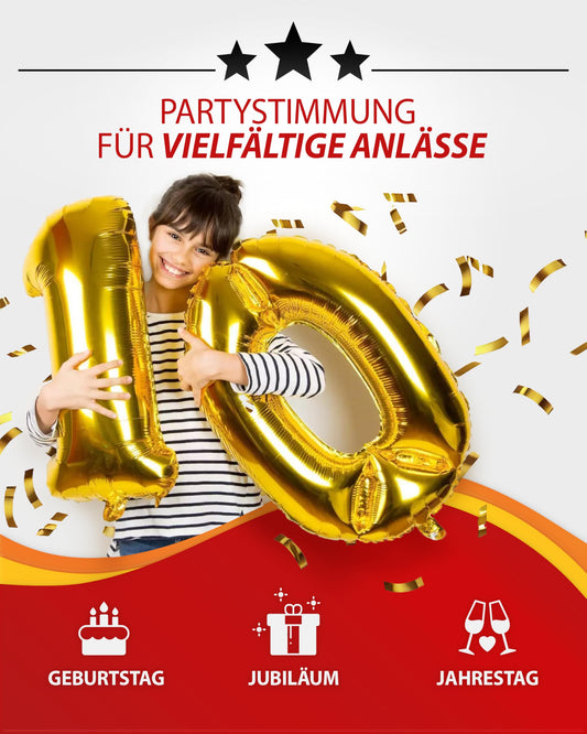 Party Factory helium gas for 30 balloons, helium gas cylinder with gas for latex, foil, and LED balloons, perfect for wedding, birthday, corporate event.
