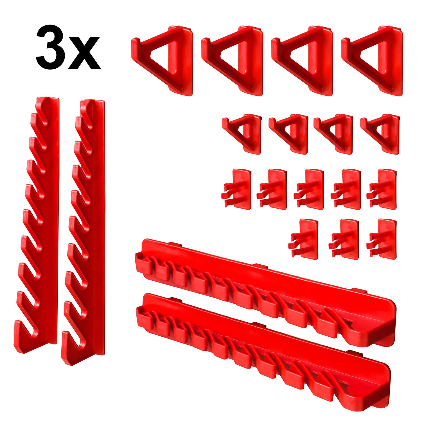 Bottle tool wall 115x78 cm - Set of 58 tool holders with perforated wall workshop shelf plastic garage workshop wall shelf workshop shelf