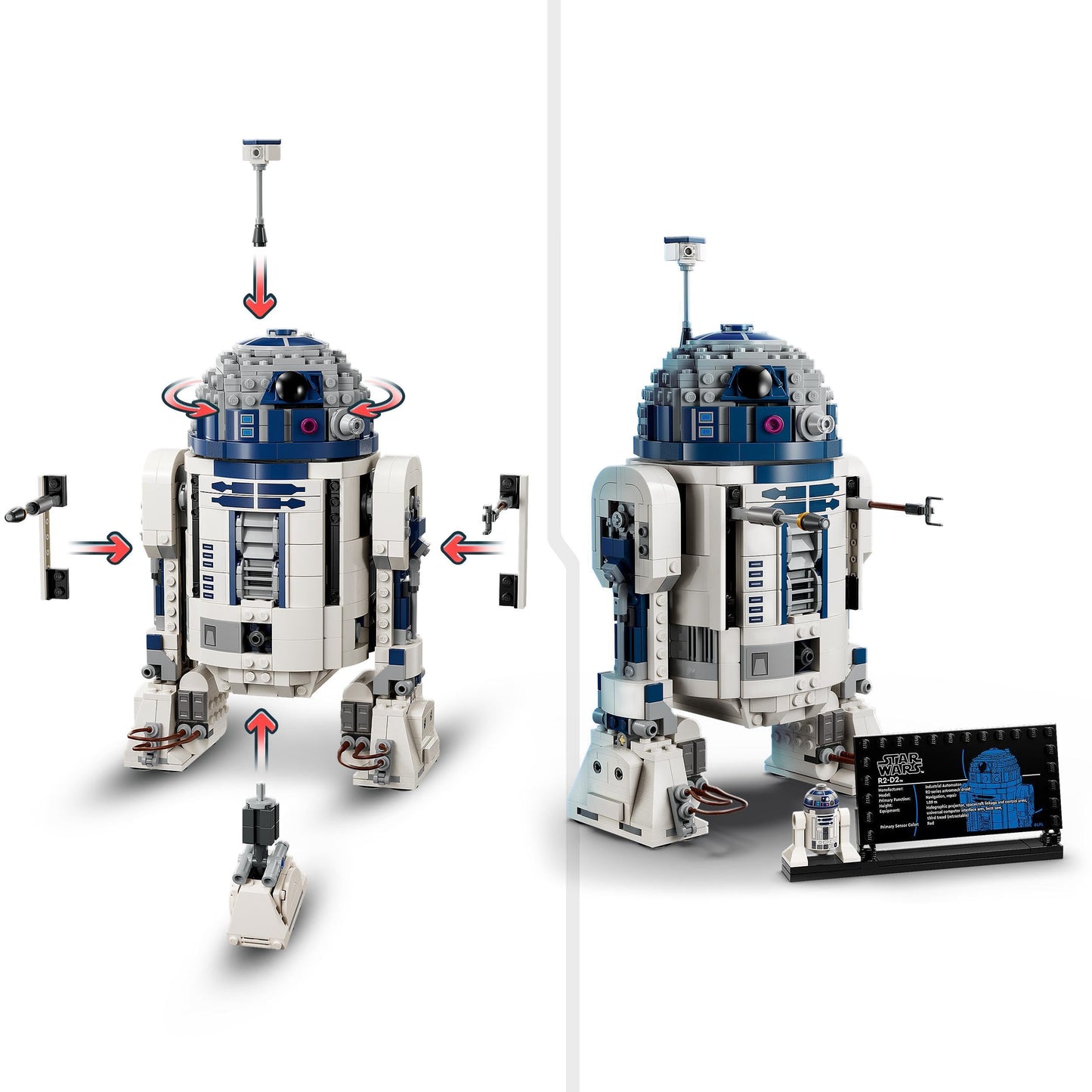 LEGO Star Wars R2-D2 droid brick for collecting, building, playing, and displaying & Star Wars Clone Trooper & Battle Droid Battle Pack, toy