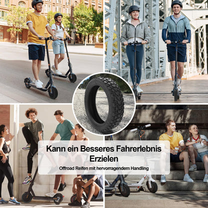 Satgoo E Scooter Tire 8 1/2 x 2, Offroad Terrain Tire + Thickened Inner Tube - Superior Grip, Comfortable - Various Complex Roads, 50/75-6,1-8,5 inch Tire for Xiaomi Pro 2/1S/Mi 3 etc.