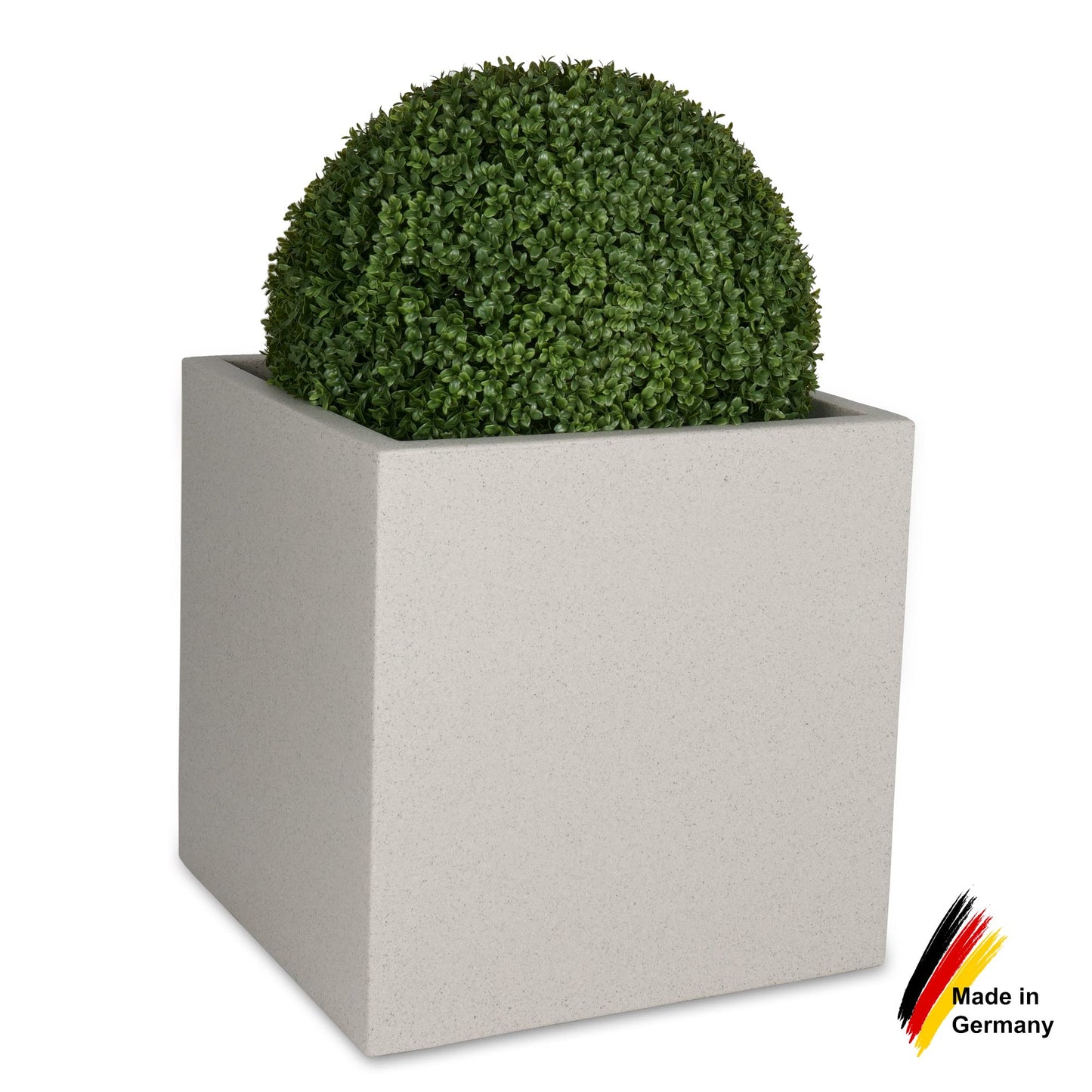 Planter pot CUBO 60 plastic flower pot, 60x60x60 cm (L/W/H), Color: terrazzo matte