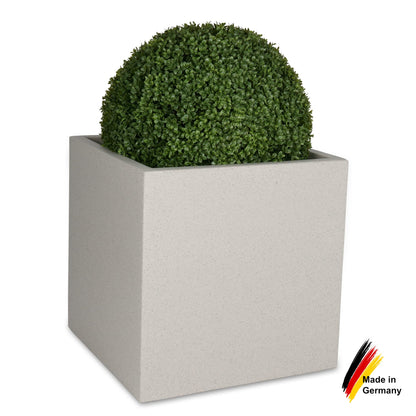 Planter pot CUBO 60 plastic flower pot, 60x60x60 cm (L/W/H), Color: terrazzo matte