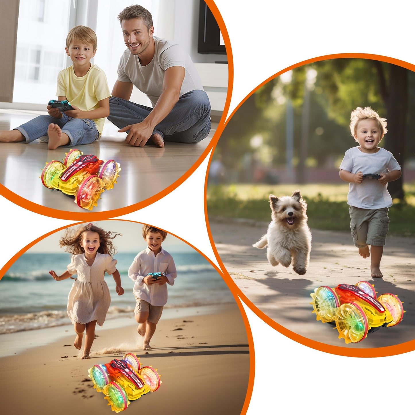 GLEEHAPY Remote Control Car for 4 5 6 7 8 9 10 year olds, Amphibious Remote Controlled RC Car Outdoor Toy for Kids, Boys Girls 3-12 years old, Christmas Birthday Gifts