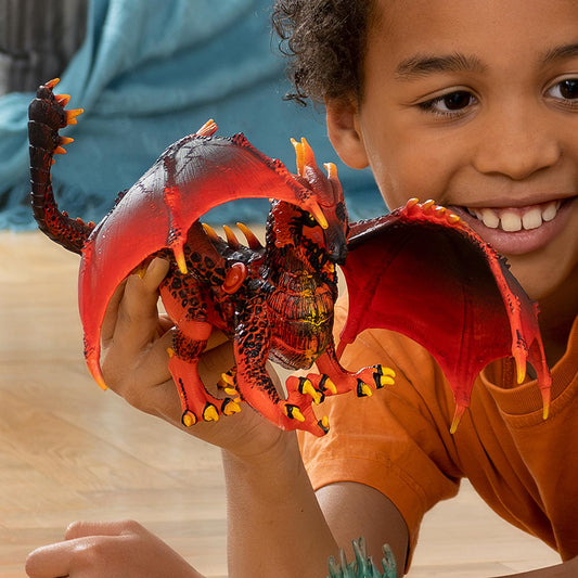 SCHLEICH ELDRADOR Creatures | Lava Dragon 70138 | ELDRADOR monster figure with moving jaw and wings | great gift for girls and boys | for ages 7 and up | 20 x 14 x 15 cm