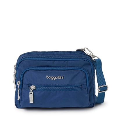 Baggallini women's bag with 3 zippers handbags, Pacific, one size