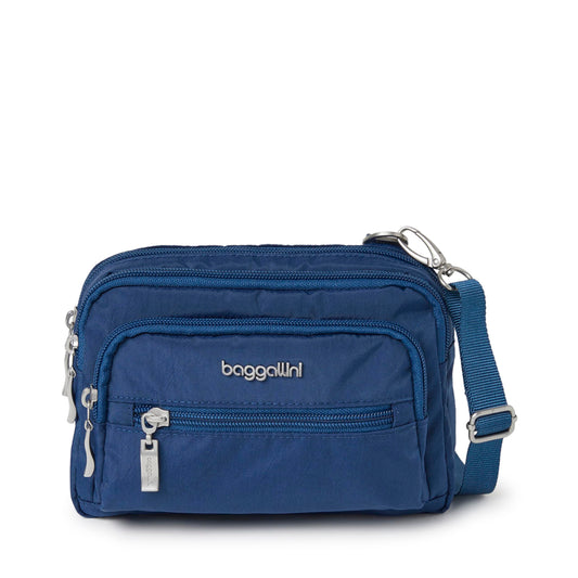 Baggallini women's bag with 3 zippers handbags, Pacific, one size