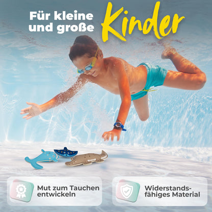 KIDVERSE Dive Toys for Kids - Tested water toys - Neoprene diving toys for kids - Colorful pool toys for learning to dive - Pool toys (sea animals)