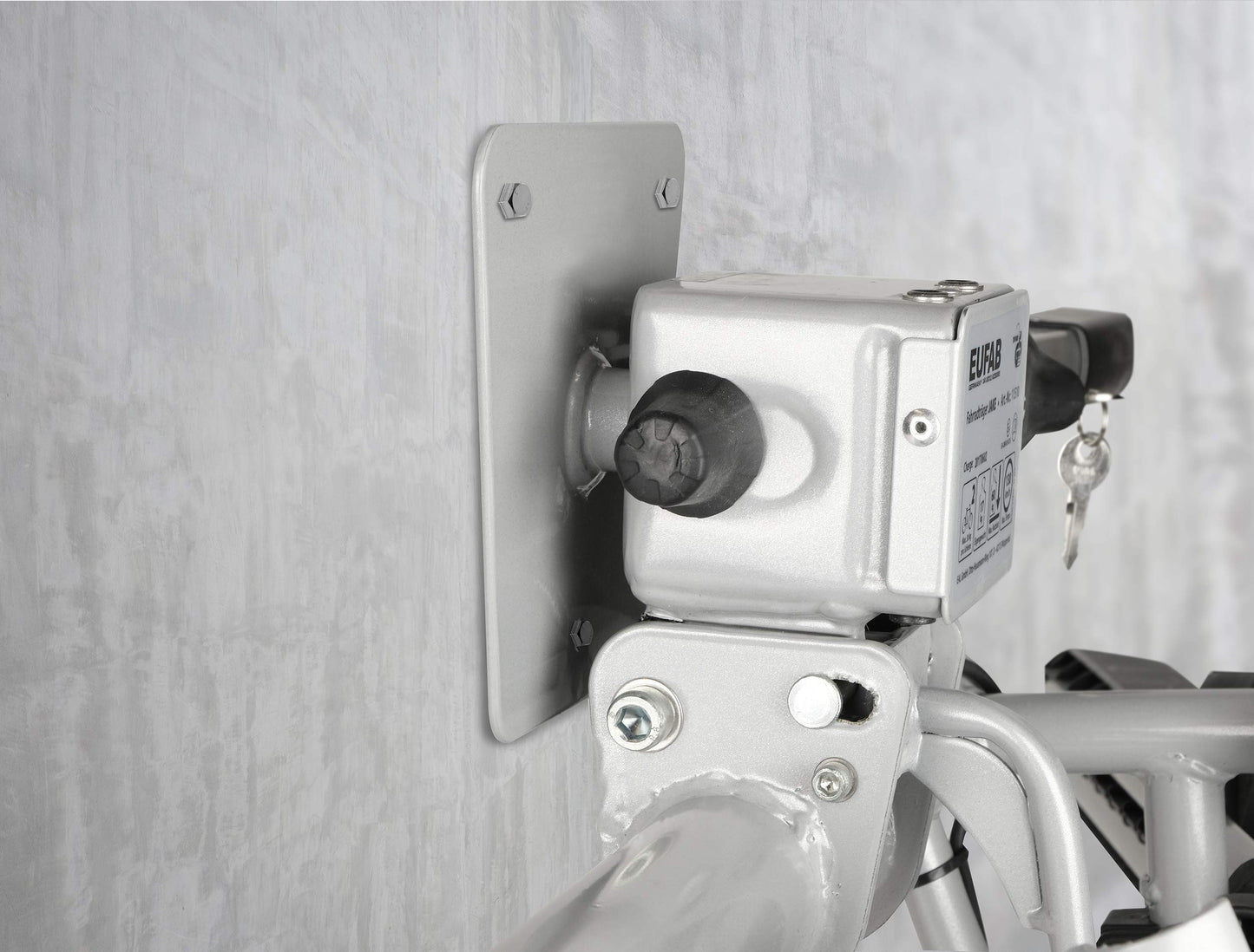 EUFAB 16412 Wall Mount, suitable only for EUFAB and LAS bike racks, Alloy steel.
