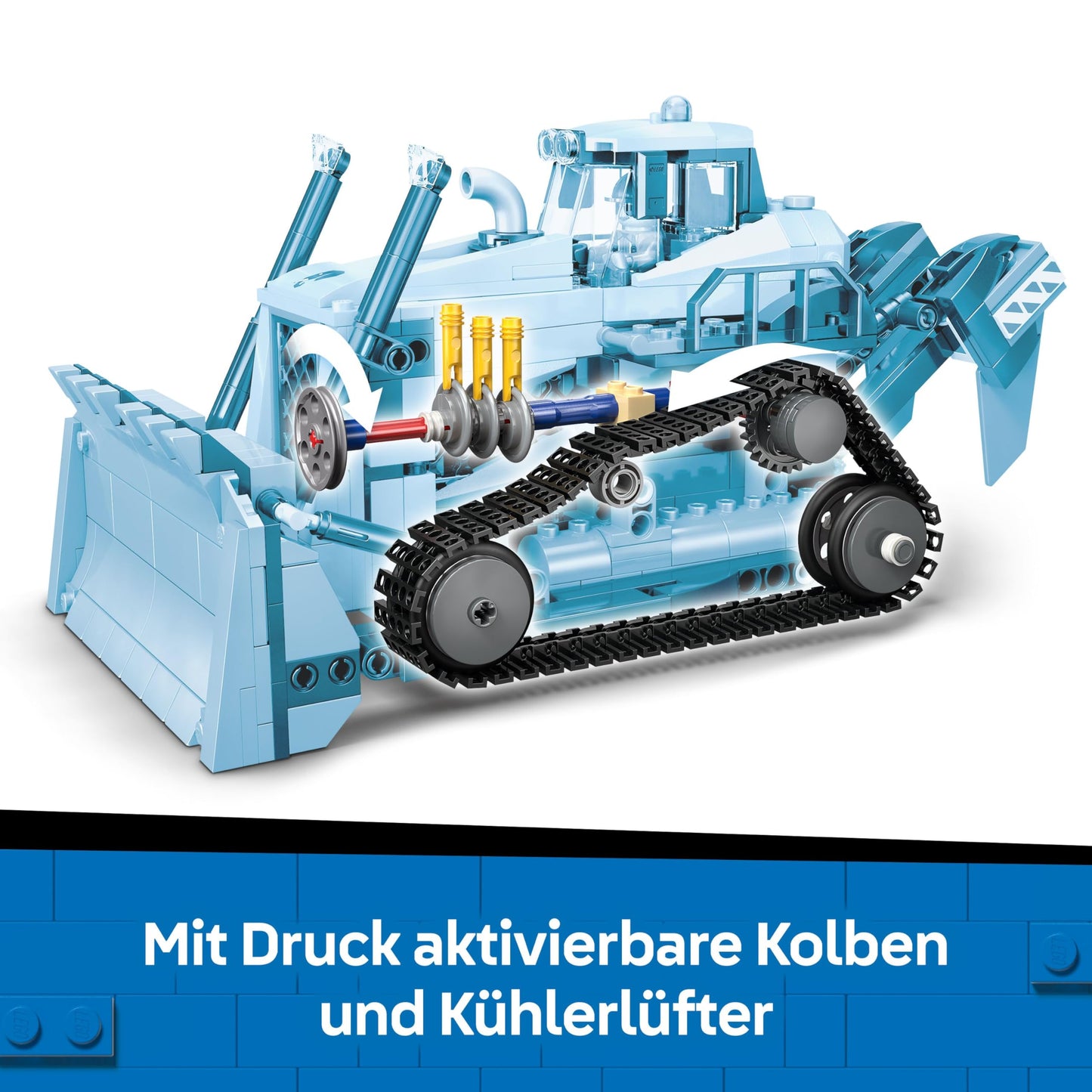 LEGO City Yellow Bulldozer Set - Toy construction site, BUILD and playset - realistic construction vehicle with driver and 2 construction workers - gift idea for kids aged 8 and up - 60466