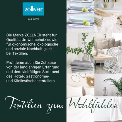 ZOLLNER 20 piece set of cotton kitchen towels in 50x70 cm - super absorbent and durable - washable up to 95°C - in gray white checkered pattern - premium quality for gastronomy - Oeko Tex® certified