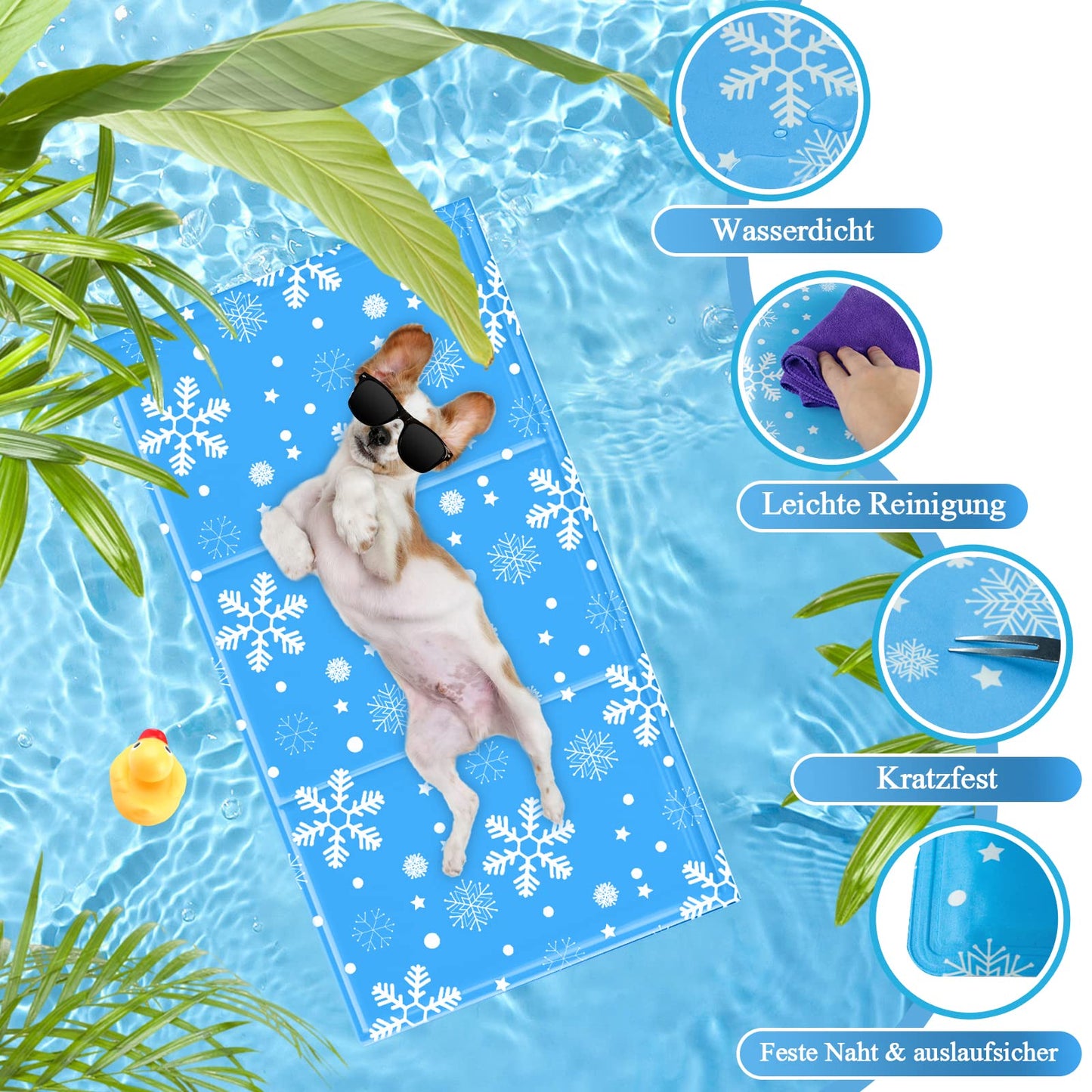 Nepfaivy Cooling Mat for Dogs and Cats Large - 120x80cm Cooling Blanket for Dogs Self Cooling with Non-toxic Gel, Dog Cooling Mat Cat Cool Gel Pad for Large Pets or Humans