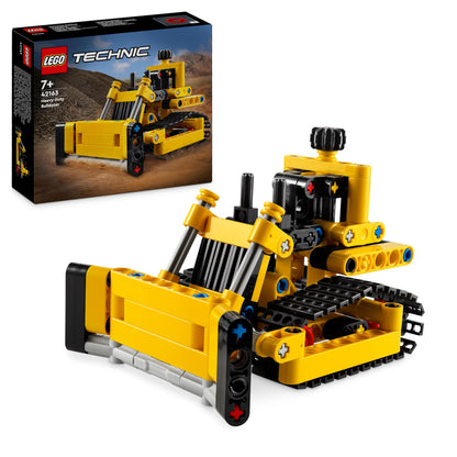 LEGO Technic NEOM McLaren Extreme E Race Car Set, toy car with pull-back motor & Technic Heavy Duty Bulldozer, toy bulldozer for building.
