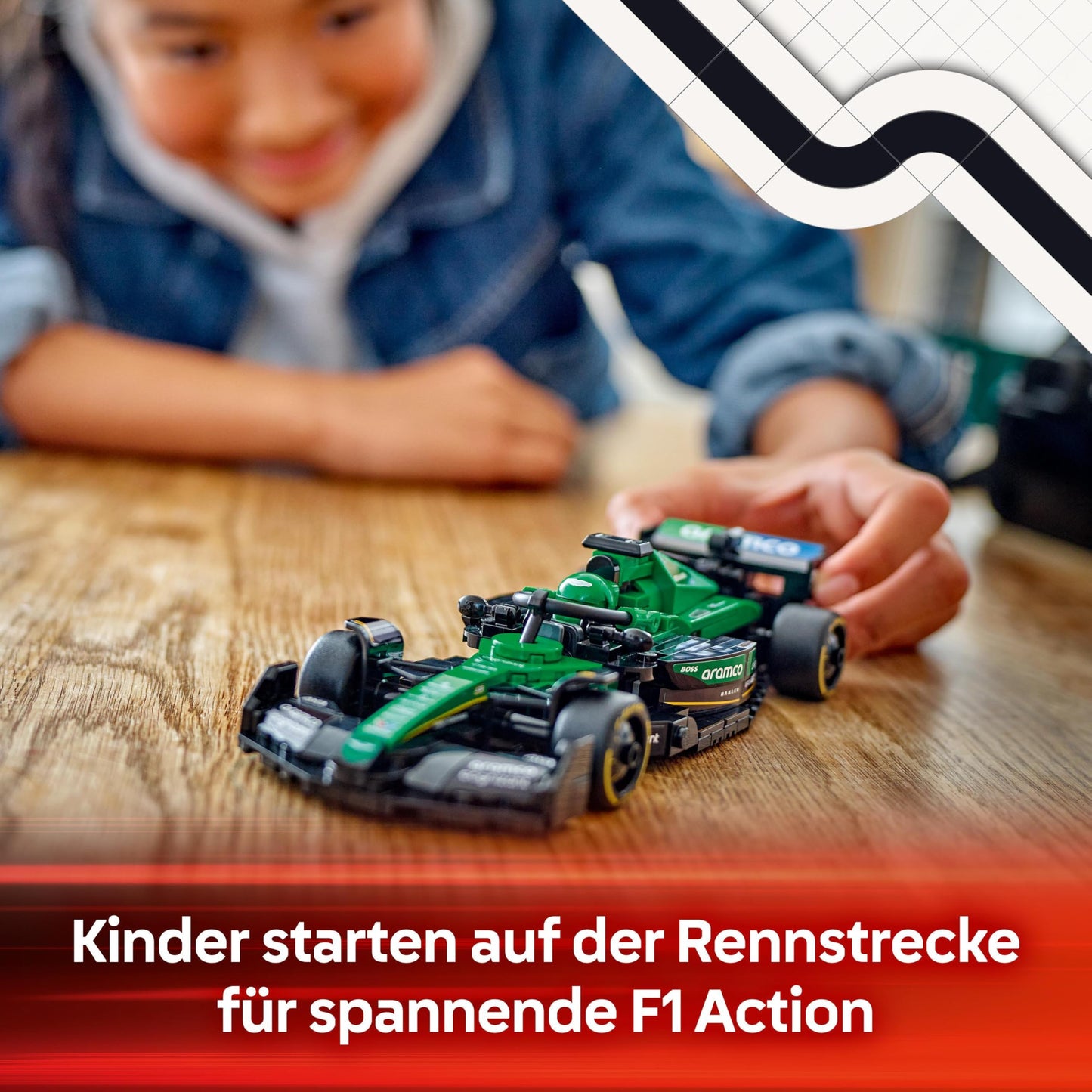 LEGO Speed Champions Aston Martin Aramco F1 AMR24 race car - toy with Formula 1 minifigure to collect - buildable model car for boys and girls aged 10 and up and adult motorsport fans 77245