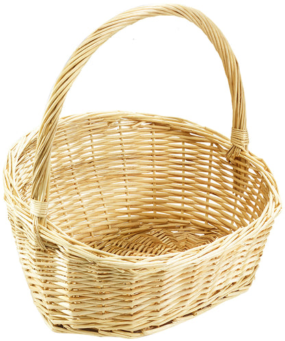 Kobolo gift basket handle basket woven willow basket - Gr 2 42x35x13/39 cm