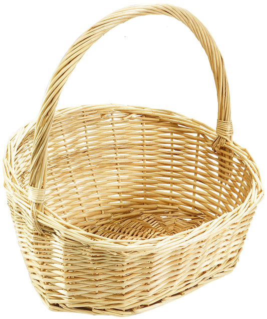 Kobolo gift basket handle basket woven willow basket - Gr 2 42x35x13/39 cm