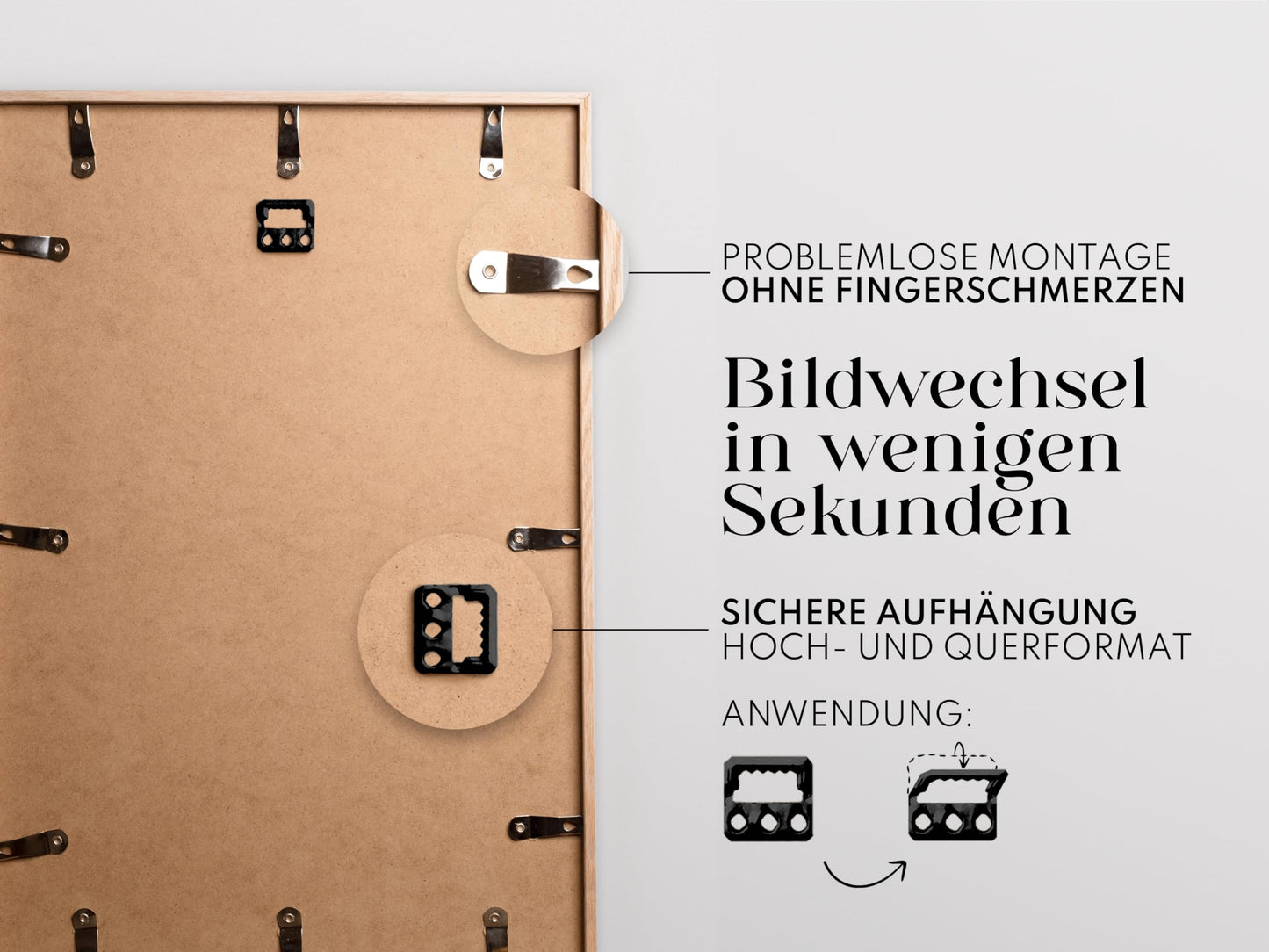 Artower® picture frame for 50 x 70 cm natural oak wood Thin frame | Poster frame Large vintage collage | Picture frame 50x70cm | Wooden frame Wooden picture frame | Wooden poster frame Real wood